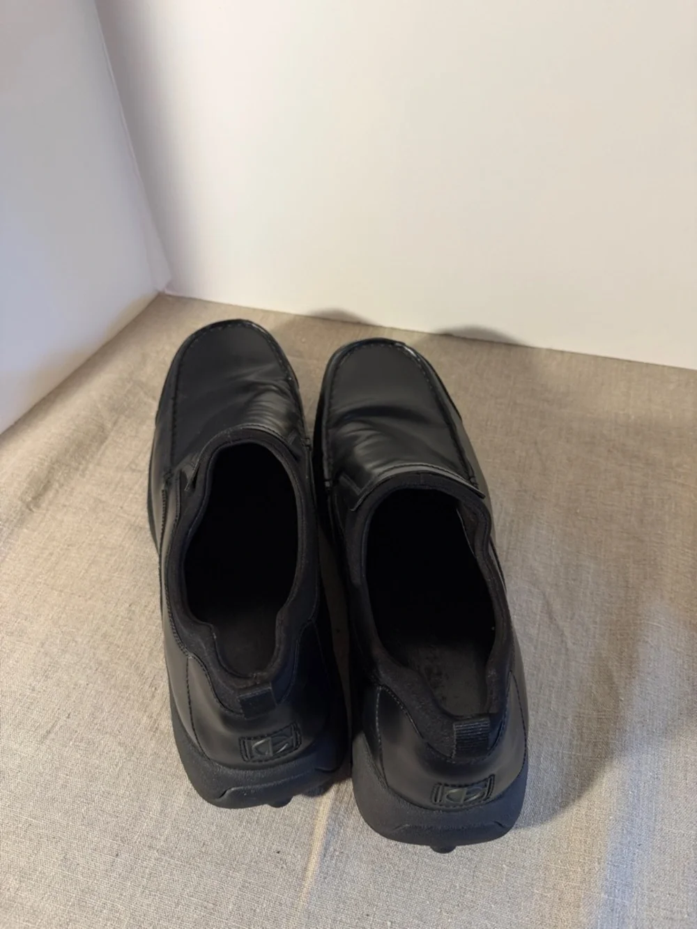 New Cole Haan Nike Air 12M Men's Black Slip-On Leather Shoes S170